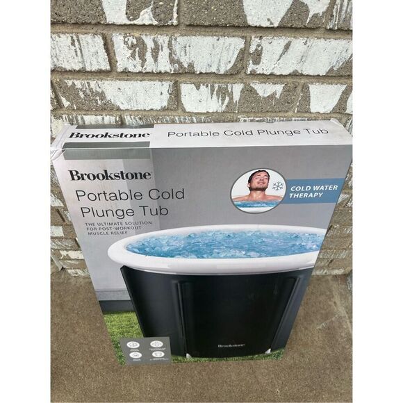 Brookstone Portable Cold Plunge Tub NEW 1 Person Tub 18 Gallon 26” Height 27” Wi - Picture 3 of 7